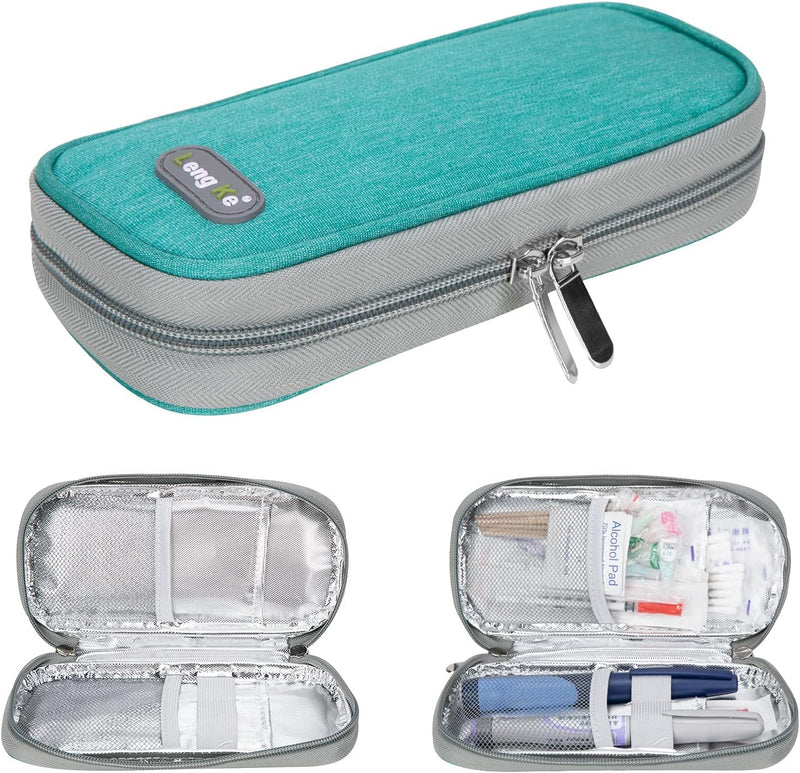 Insulin Cooler Travel Case, Multiple-Layer Designs Zipper Closure Insulin Bag Made of Oxford Cloth, Light Weight and Portable(#1) #1