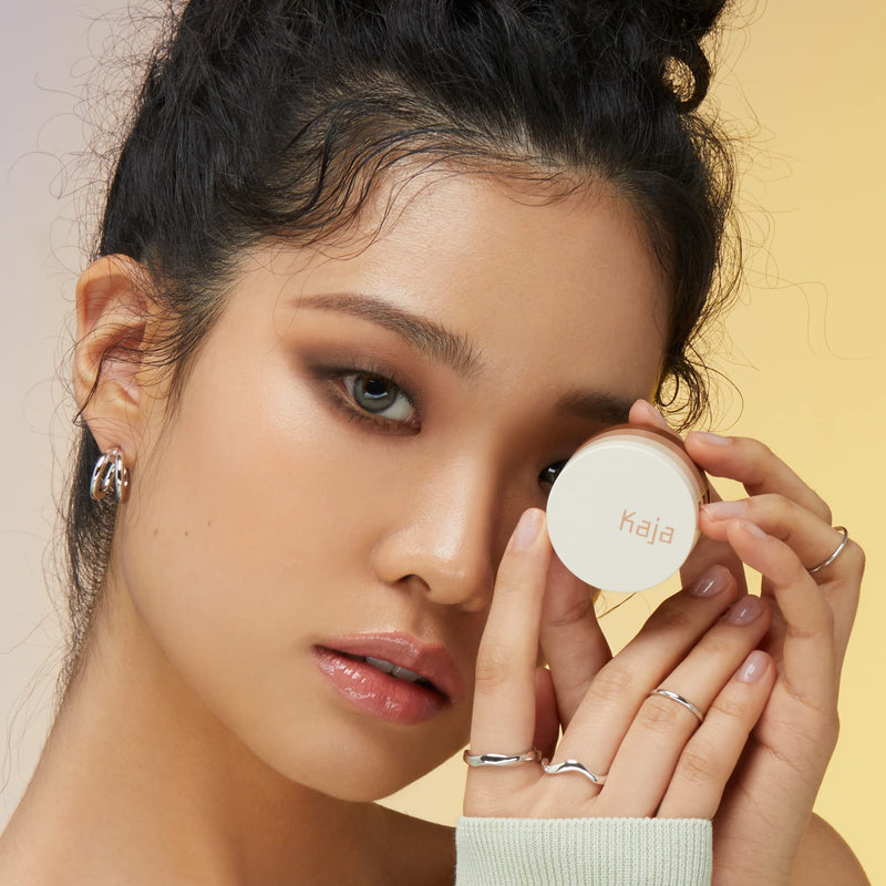 [Australia] - Kaja Lip & Blush Glazed Keychain Stain - Jelly Charm 01 Cherry Spritz + Beauty Bento Collection - Bouncy Eyeshadow Trio 14 Neutral Moment, 0.03 Oz Bundle 