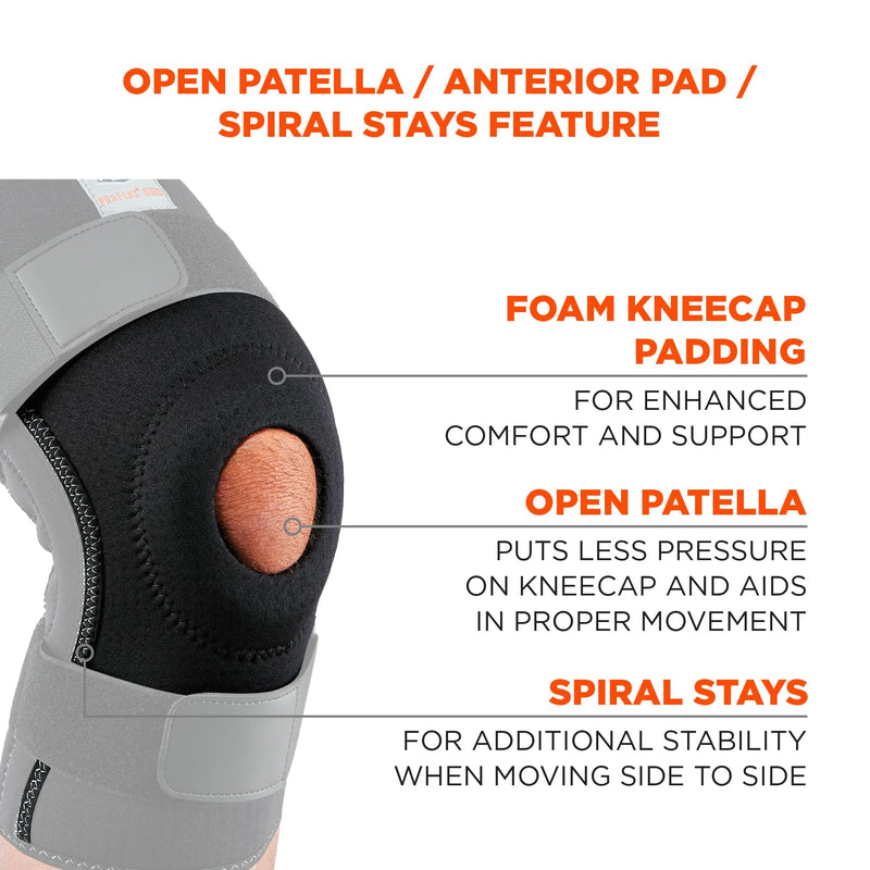[Australia] - Ergodyne ProFlex 620 Knee Sleeve, Black, Medium With Stays 