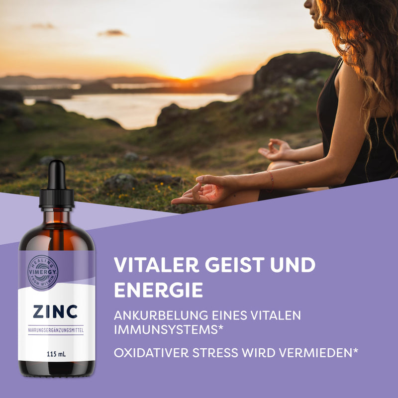 [Australia] - Vimergy Zinc Drops 115 ml - 57 Servings - Liquid Zinc High Dose - Antioxidant - No Refined Sugar - Gluten Free, Non-GMO Kosher Vegan Keto/Paleo Diet Suitable 115 ml (Pack of 1) 