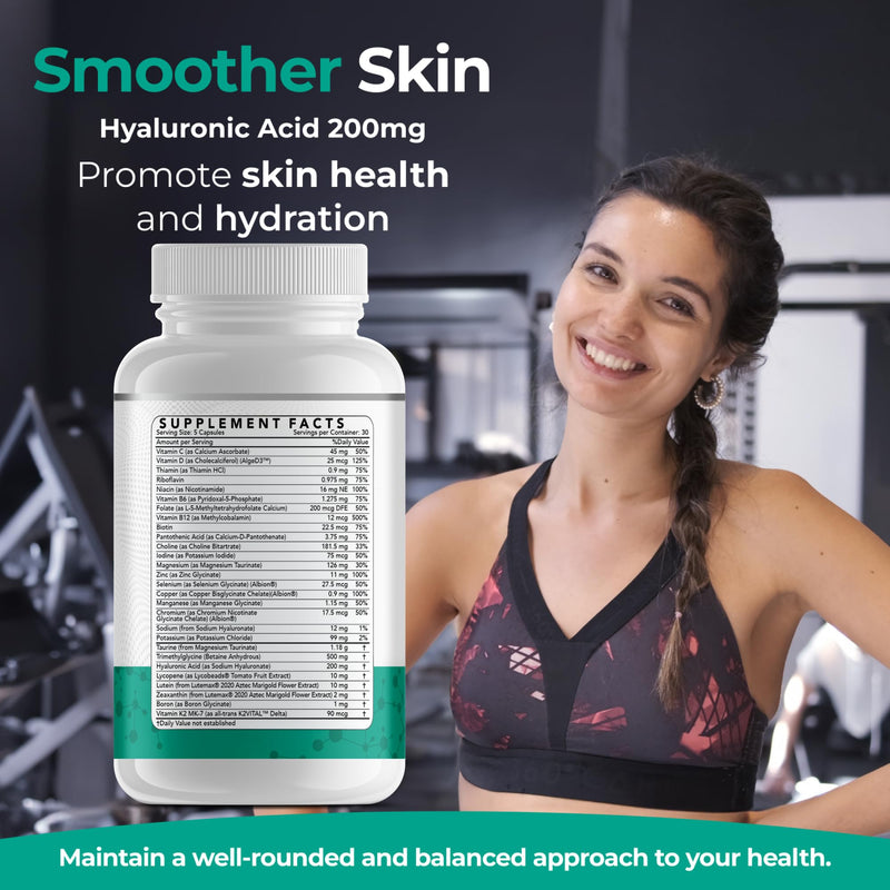 Dr Brad MicroVitamin | Methylated Multivitamin + Lutein/Zeaxanthin + D3/K2 | B-Complex (P5P, Methylfolate, Methyl-B12) + Chelated Trace Minerals + Magnesium Taurate + TMG + Hyaluronic Acid + Lycopene