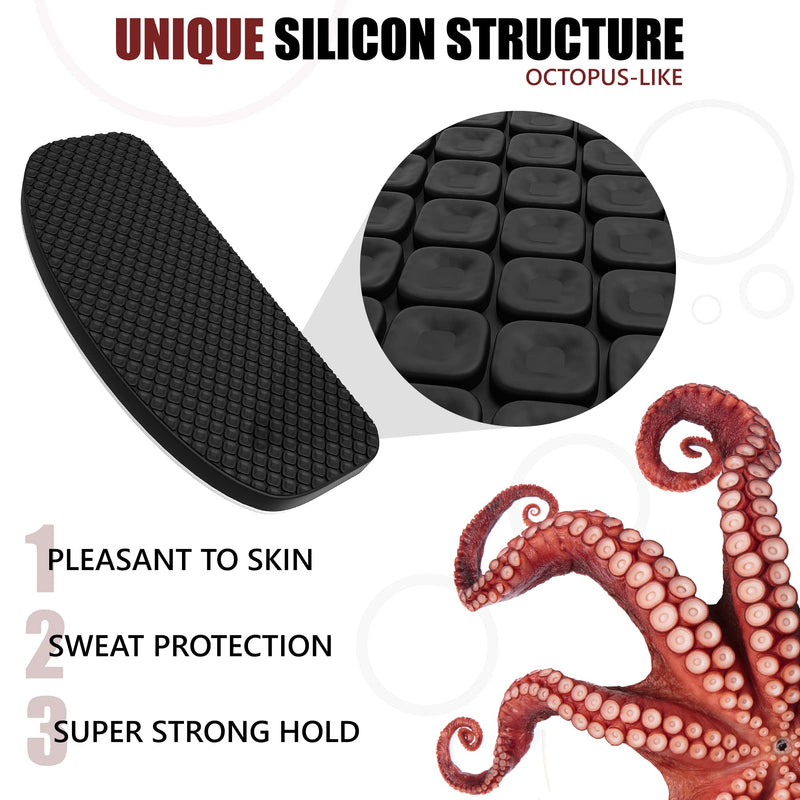 [Australia] - SIGONNA Eyeglass Nose Pads Anti Slip - Eye Glasses Nose Pad 0.5 mm - Silicone Nose Bridge Pads - Nose Grips Non Slip Piece - Sunglass Nose Pads Guards - (6 Pairs Black) 0.5mm x 7mm x 16mm 6 Pairs Black 