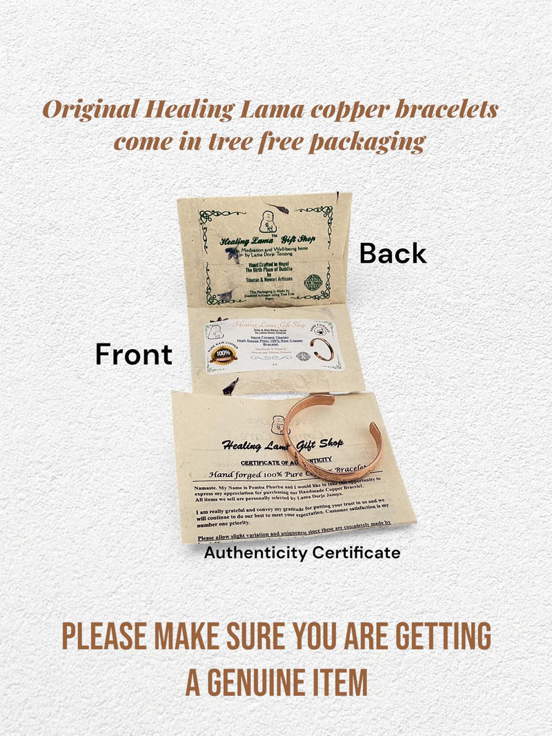 [Australia] - Healing Lama‚Ñ¢ Hand Forged 100% Copper Bracelet. Made with Solid and High Gauge Pure Copper. Plain 