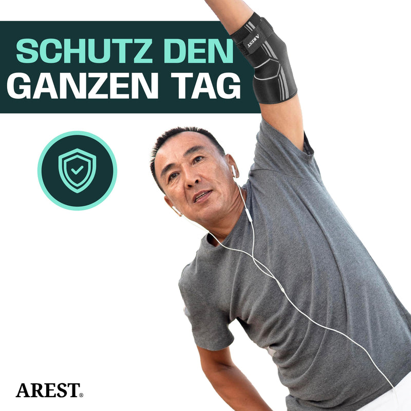 [Australia] - AREST elbow bandage with compression band - sporty elbow bandage - elbow bandages for men and women - elbow bandage for gym - elbow pads adjustable (XL) XL 