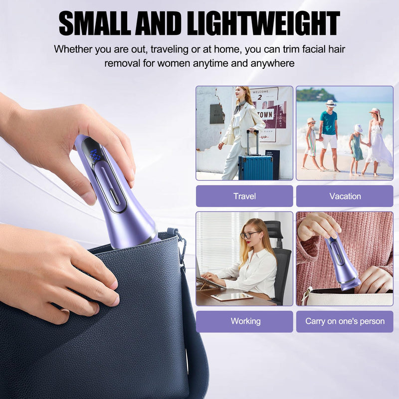 [Australia] - Facial Hair Removal for Women,Painless Body Shaver and Facial Epilator,Rechargeable Trimmer for Epilator Face,Bikini, Arm, Legs, Armpits 
