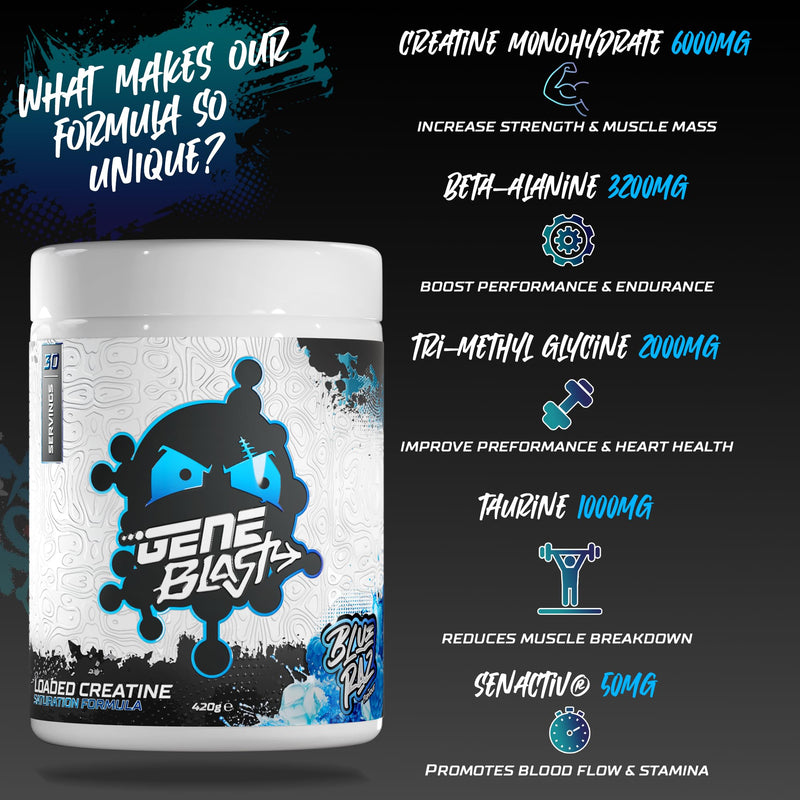 Loaded Creatine 6g - Power, Endurance & Recovery (Strawberry Kiwi, 30 Servings) Strawberry Kiwi 420g