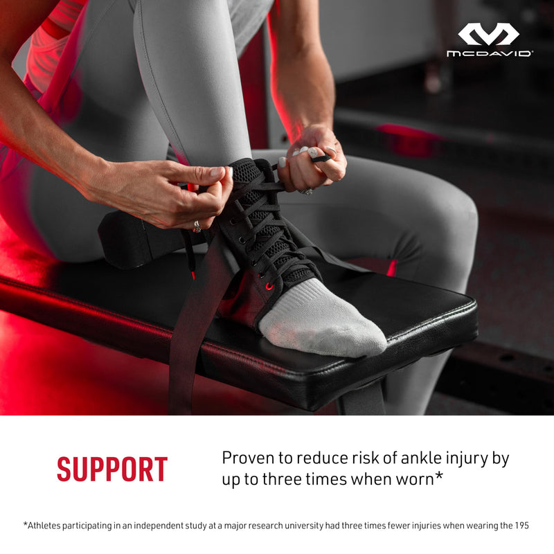 [Australia] - McDavid Ankle Brace Ultralight for Sprained Ankle, Figure 8 Ankle Braces, Lace up Ankle Brace, Ankle Braces for Men and Women, Ankle Support Brace and Stabilizer Medium Black 