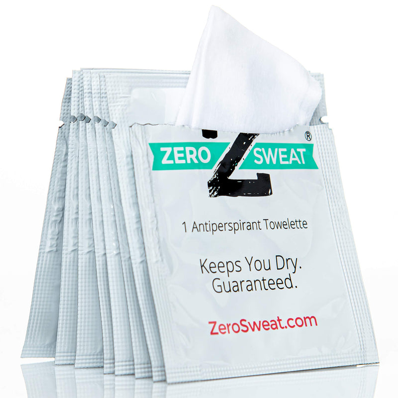 ZeroSweat Antiperspirant Wipes Deodorant | Clinical Strength Hyperhidrosis Treatment - Reduces Armpit Sweat - 10 Wipes New & Improved 10 Count (Pack of 1)