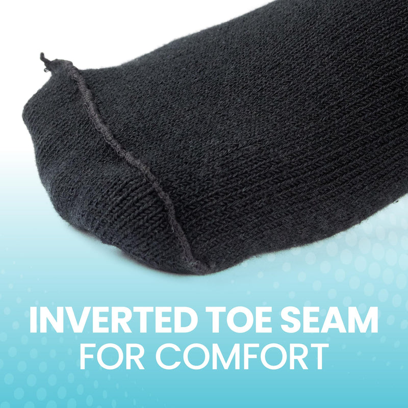 [Australia] - Bariatric Socks Extra Wide, Diabetic Socks for Women, Lymphedema Socks, Extra Wide Socks for Swollen Feet, Non-Binding Socks X-Large Black (1 Pair) 