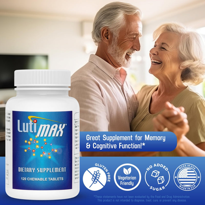Lutimax Luteolin Complex w/Rutin - Immune Support Brain Supplements - Bioflavonoids w/Vitamin C, D & E for Joint, Muscle, & Dietary Issues - Antioxidants Supplement w/Immune Support - 120 Tablets 120 Count (Pack of 1)