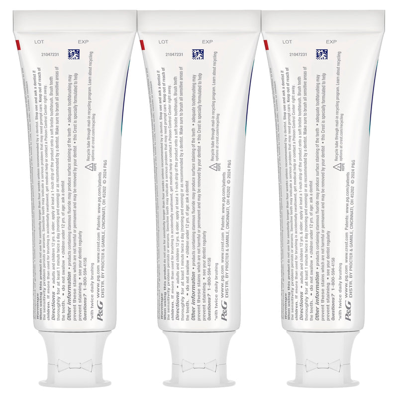 Crest Pro-Health Gum Detoxify Plus Toothpaste 4.5 oz Pack of 3 - Antibacterial Fluoride Toothpaste, Sensitivity Protection, Whitens Teeth, Anticavity, Plaque Control 4.5 Fl Oz (Pack of 3)
