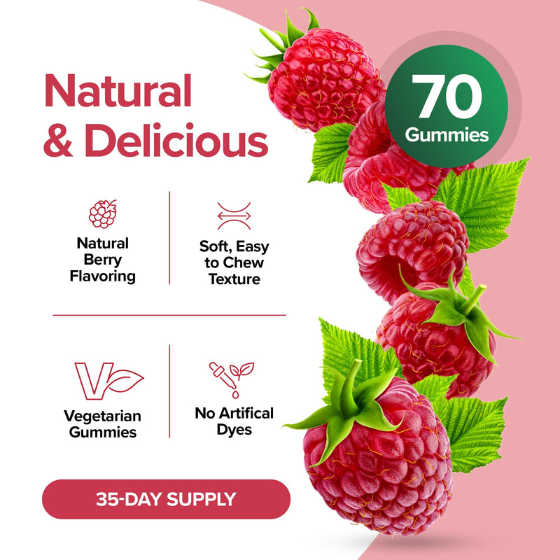 Biotin Gummies 10,000mcg – Biotin for Hair Growth Women – Great-Tasting Gummies – Hair, Skin & Nails Vitamins – Non-GMO Vegan Biotina Supplement for Women – 70 Count | Maximum Strength, Supports Hair Growth, Healthy Skin & Strong Nails, Great-Tasting, ...