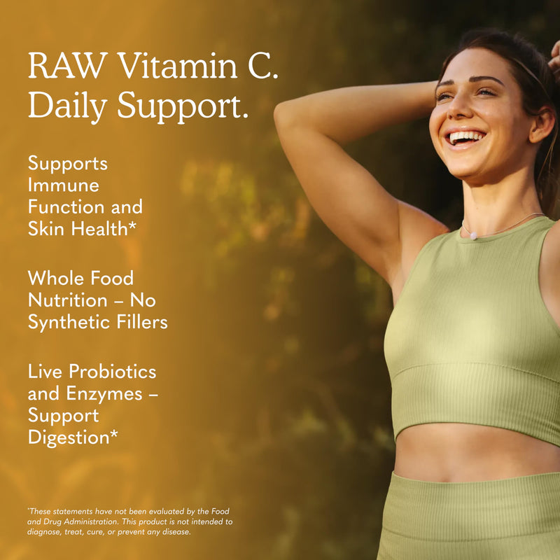 Garden of Life Vitamin Code Raw Vitamin C - 120 Capsules, 500mg Whole Food Vitamin C Capsules + Fruit & Veggie Blend & Probiotics, Supplements for Adults, Vegan, Gluten Free 120 Count (Pack of 1)