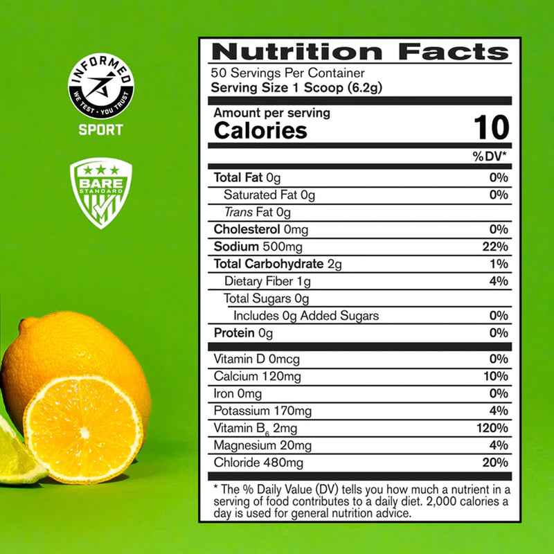 [Australia] - BARE PERFORMANCE NUTRITION, BPN Electrolytes Hydration Drink Mix, No Sugar, Keto, Lemon Lime 