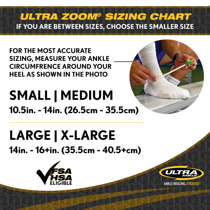 Ultra Zoom Ankle Brace – Hinge Design Promotes Faster Healing and Accelerated Recovery with Natural Protected Movement to promote Early Activity After Injury and Prevent Future Injuries in Life and Sport. Small/Medium White