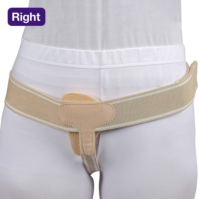 Armor Adult Universal Single Side Inguinal Hernia Support Brace for Relief of Abdominal Pain and Pressure, Pre and Post Surgery for Men and Women (Right) Right