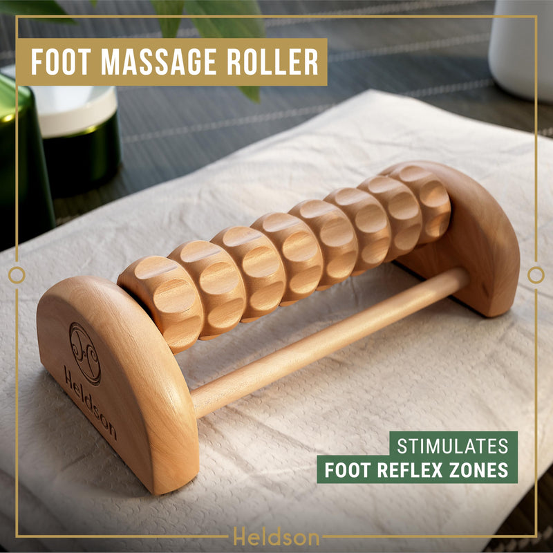 [Australia] - HELDSON® Wooden Therapy Massage Tools [6 Pieces] - Wood Rollers for Body Sculpting - Lymphatic Drainage Massager - Cellulite Tool - Maderoterapia Kit - Back Rolling Stick - Wellness Gifts Women, Men 