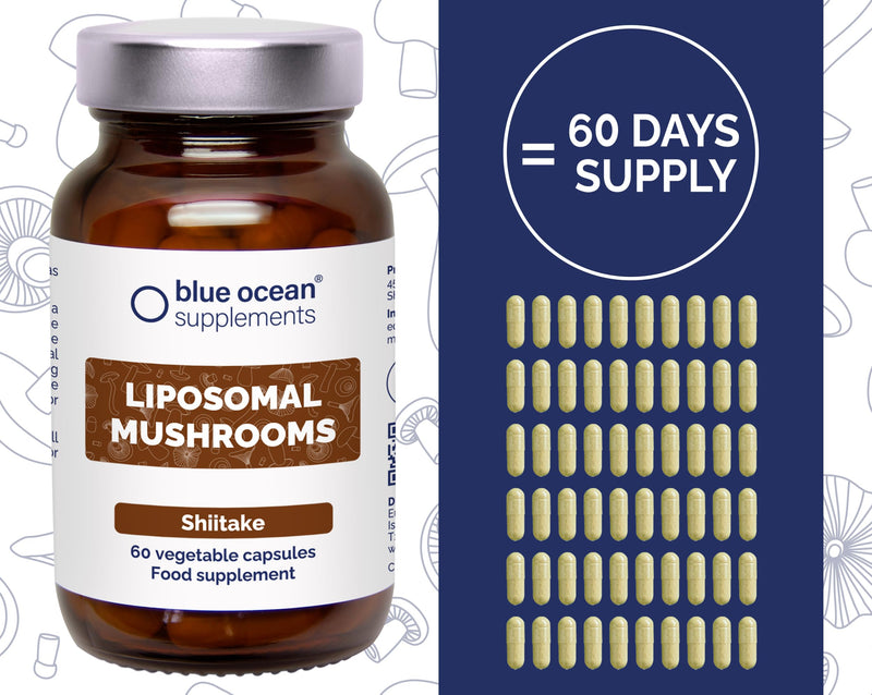 Shiitake – World’s First and Only Powerful Liposomal Mushroom Technology – 60 Capsules – 60 Days’ Supply – Take 1 Per Day – Vegan – Gluten Free