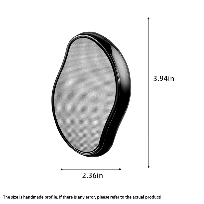 [Australia] - Crystal Hair Remover, Crystal Hair Eraser, Reusable Nano Glass,Multi-Color and Style Options,Easy to Wash,Ideal for Soft and Silky Skin,Skin Exfoliation (Nano Mirror coarse Glass(Black)) Nano Mirror Coarse Glass(black) 