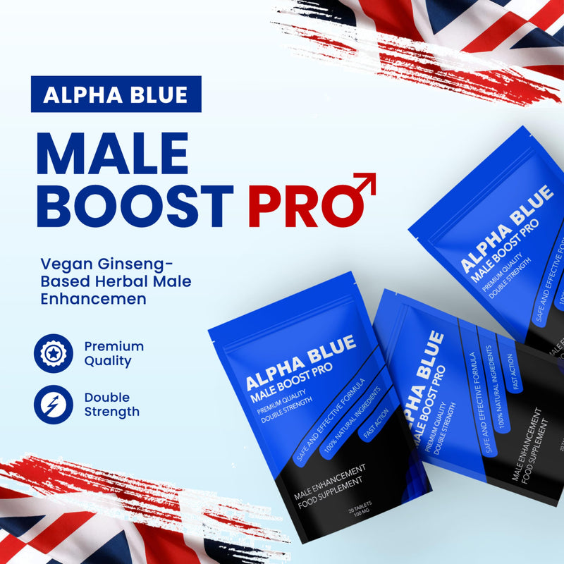 ALPHA BLUE Ginseng and Maca Tablets 100 mg - 30 Count - Herbal Food Supplement - Made in UK