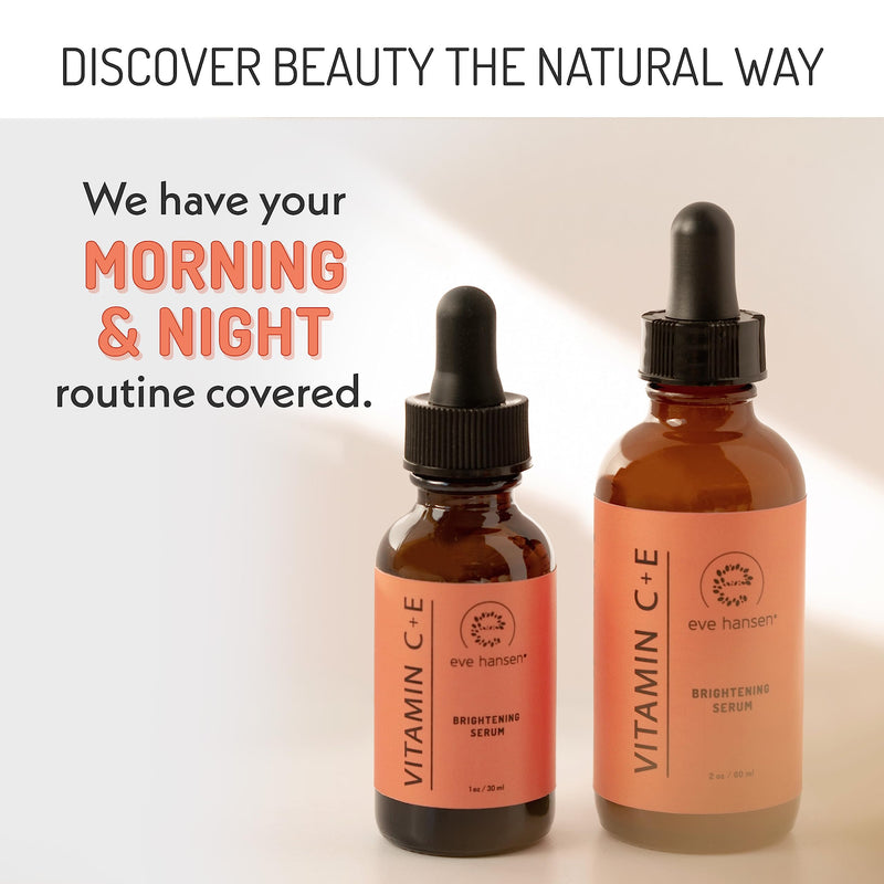 Eve Hansen Vitamin C Serum for Face - Facial Serum with Hyaluronic Acid, Vitamin E and Aloe Vera 1 oz - for softer, smoother, and more refined Skin 1 Fl Oz (Pack of 1)
