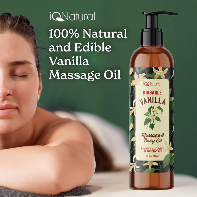 [Australia] - Fractionated Coconut Oil for Skin, Edible Massage Oils for Date Night, Oil for Massage Therapy, BodyOil for Intimacy, Sensual Massage, Warming Massage Oils for Date Night Heat Edible - 8oz 