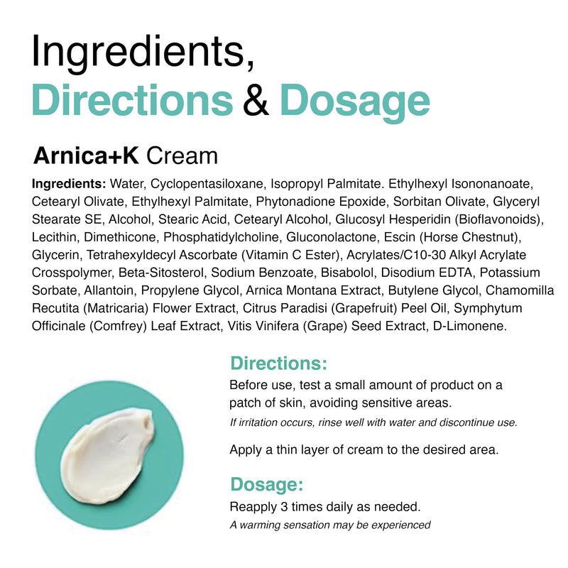 [Australia] - VitaMedica Arnica Cream - Arnica Montana + Vitamin K Oxide Bruise Cream - Sensitive Skin Formula - Undereye Arnica Vitamin K Cream With Vitamin C - 0.5 ounces 0.5 Ounce (Pack of 1) 