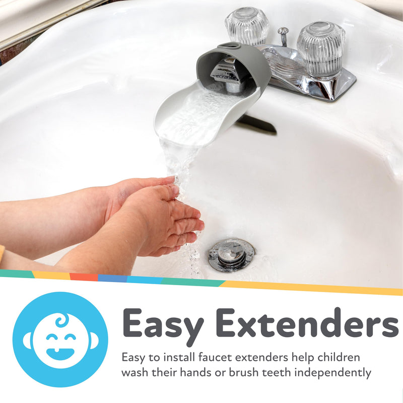 [Australia] - Nuby 2-in-1 Faucet Extenders for Toddlers - 2 Pack - Sink Extension for Bathroom or Kitchen - Helps Water Reach Kids for Handwashing 