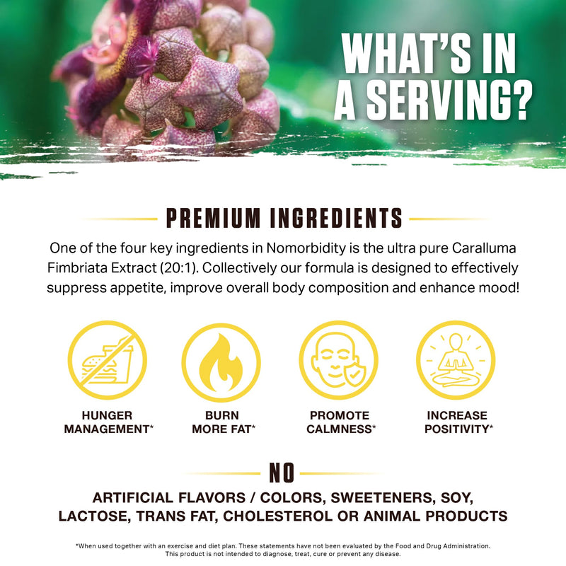 [Australia] - Ambrosia Nomorbidity Advanced Appetite Control & Hunger Management Formula | Appetite Suppressant & Mood Support with KSM-66 Ashwagandha, Garcitrin, and Thinogen 
