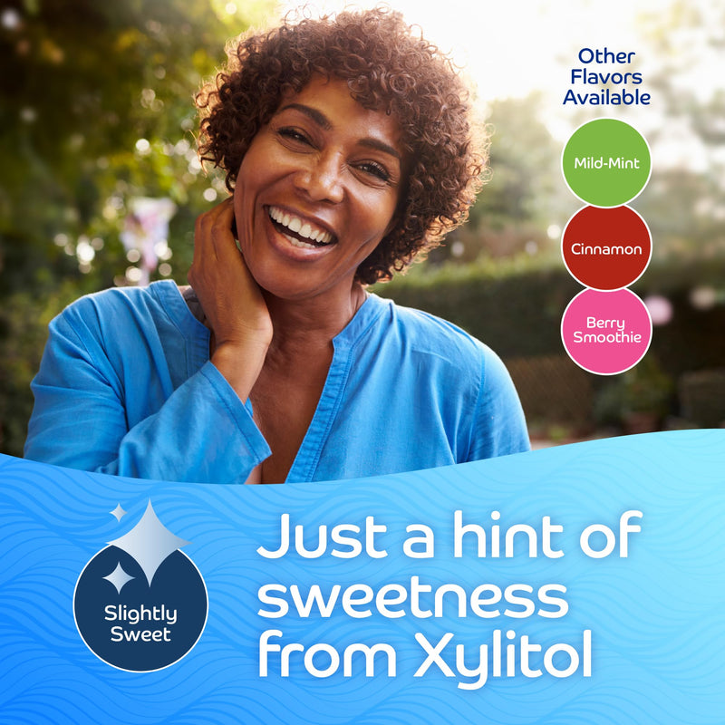 OraCoat XyliMelts Dry Mouth Relief Moisturizing Oral Adhering Discs 40 Count, 5 Pack, Slightly-Sweet with Xylitol, for Dry Mouth, Stimulates Saliva