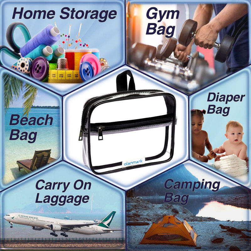 Clear Compression Packing Cubes 3 Set - TSA Approved Toiletry Bag 3-1-1 Clear Travel Cosmetic Bag with Handle