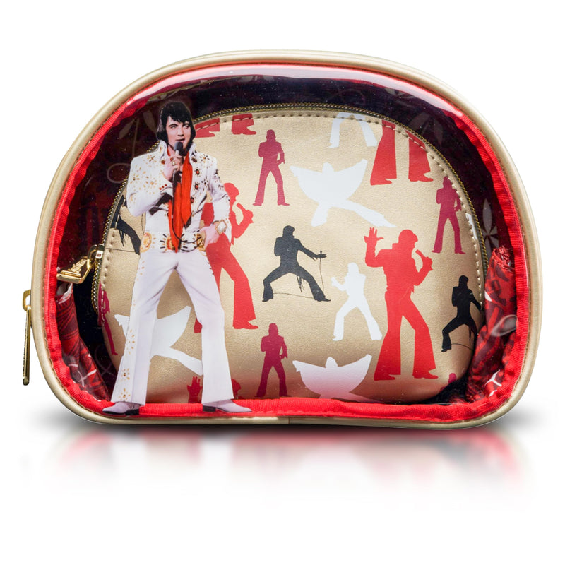 Loungefly Elvis Presley Aloha Hawaiian Print 2-Piece Cosmetic Set