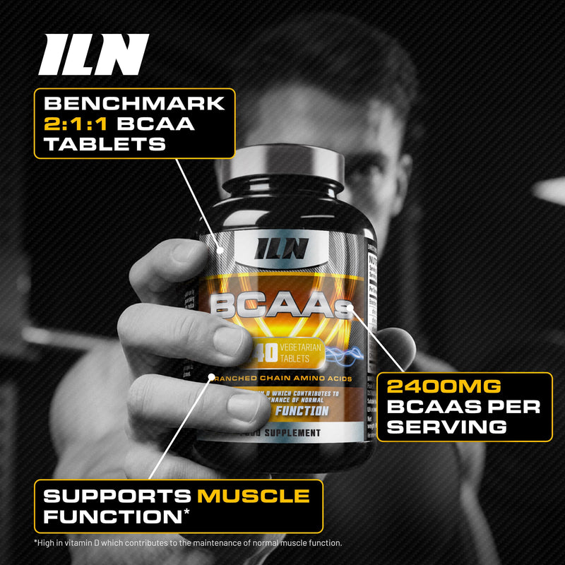 BCAA Tablets (240 Tablets) - 2400mg BCAAs per Serving (Amino Acid Supplements) - BCAA Capsules with Vitamin D - Amino Acids Suitable for Vegetarians 240 count (Pack of 1)