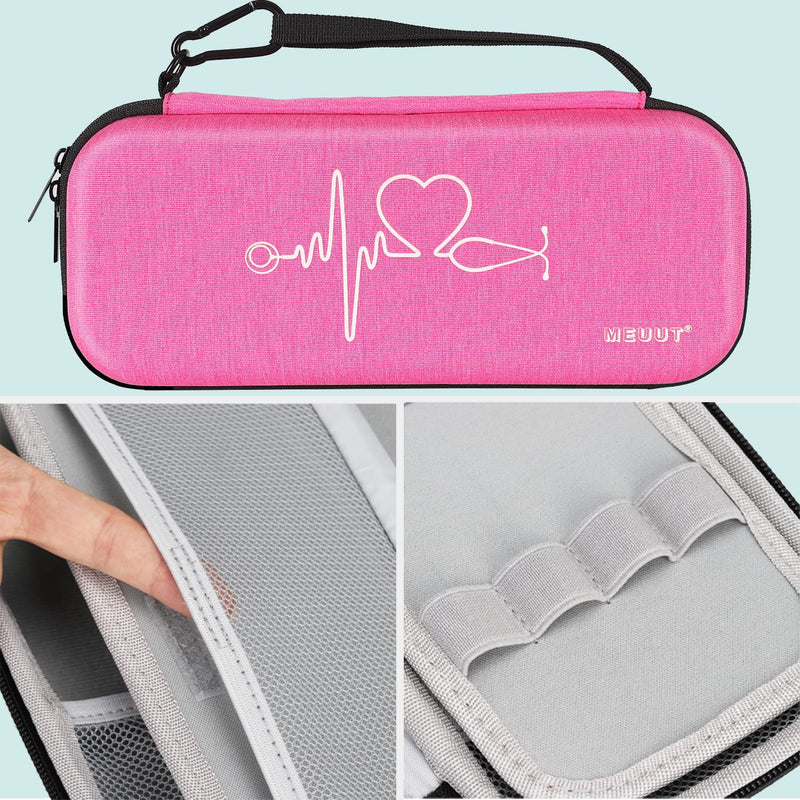 [Australia] - MEUUT 15 pcs Stethoscope Case Kits, Perfect Nurse Gift Include Stethoscope Case, Medical Scissors, Penlights with Batteries, Bandage Wraps, Badge Holders for Nurse Accessories for Work Raspberry 