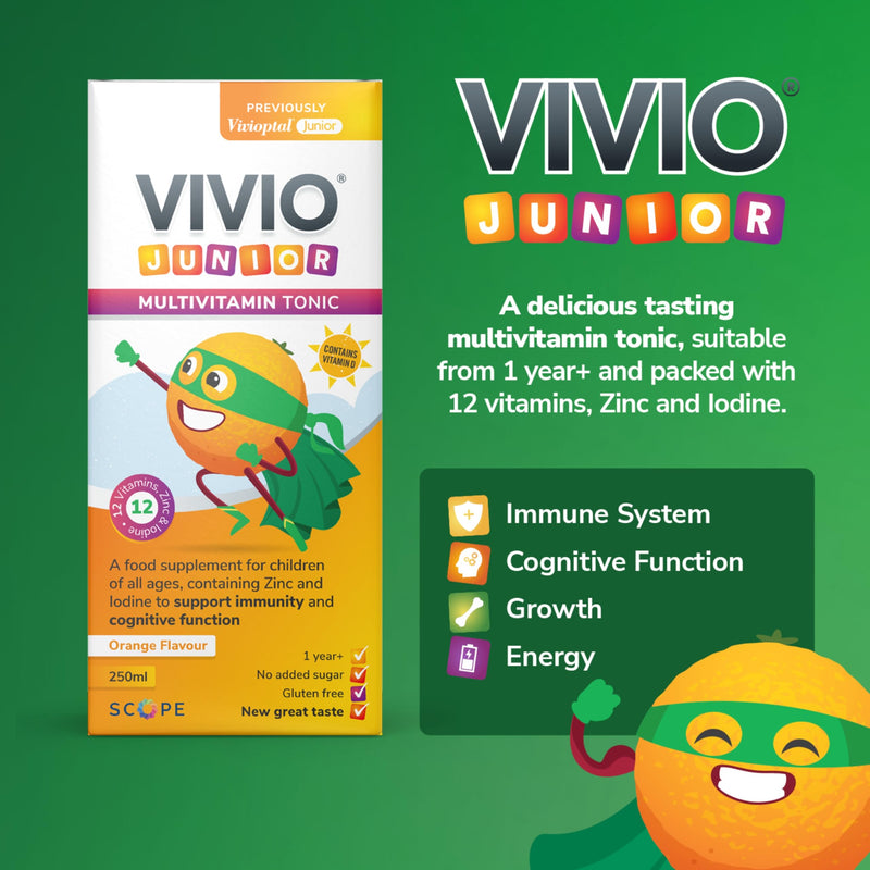 Multivitamin Tonic for Kids – 12 Added Vitamins Plus Zinc & Iodine to Support Your Child’s Immunity & Cognitive Function - Orange - 250ml
