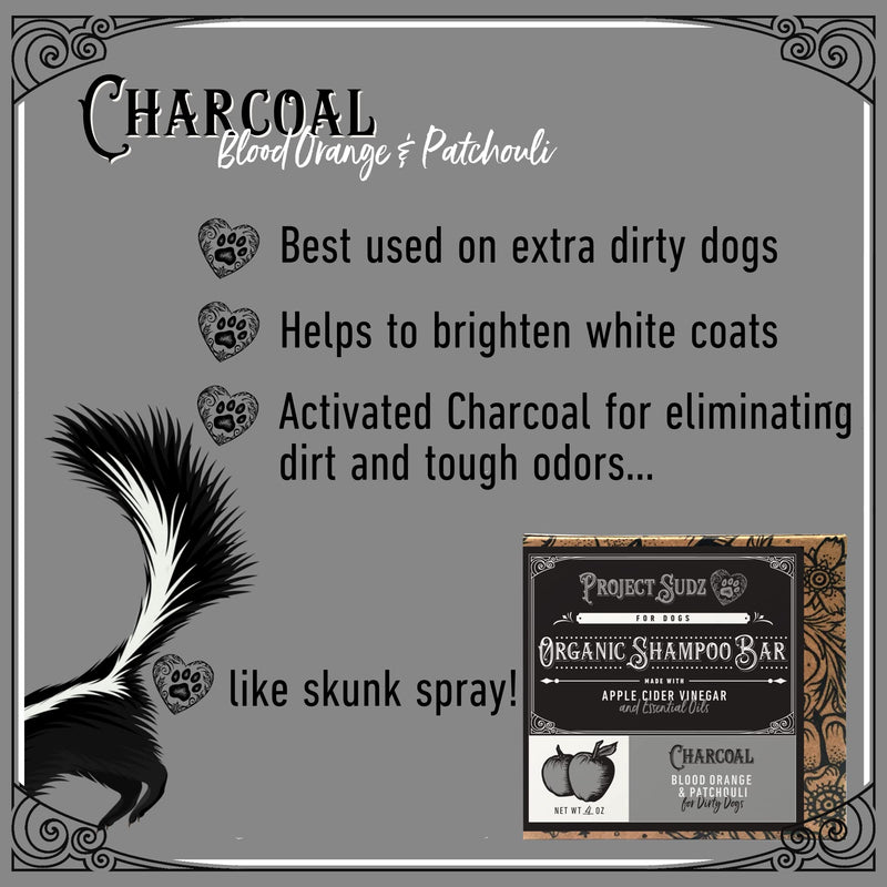 Activated Charcoal Organic Bar Shampoo for Dogs | Odor Eliminating Dog Shampoo | Deep Cleaning Natural Dog Shampoo Bar (1) 1 - PawsPlanet Australia