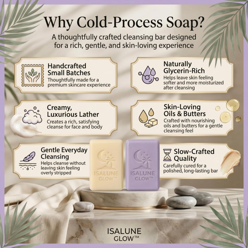 Kojic Acid Day & Night Facial & Body Soap Set, Cold Process Cleansing Bars with Vitamin C, Papaya, Lavender, Chamomile & Activated Charcoal, 2 Bars