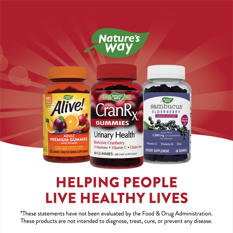 [Australia] - Nature's Way CranRx Cranberry Gummies, Urinary Tract Health Support* Supplement with D-Mannose + Vitamin C, 60 Gummies 