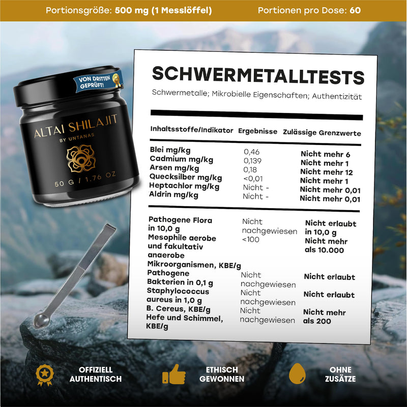 [Australia] - Altai Shilajit Resin - 50g High Dose Pure Shilajit, 87+ Minerals, Fulvic Acid - Heavy Metal Tested & Cold Water Filtered - Natural - For Energy & Clarity - 4 Month Supply 