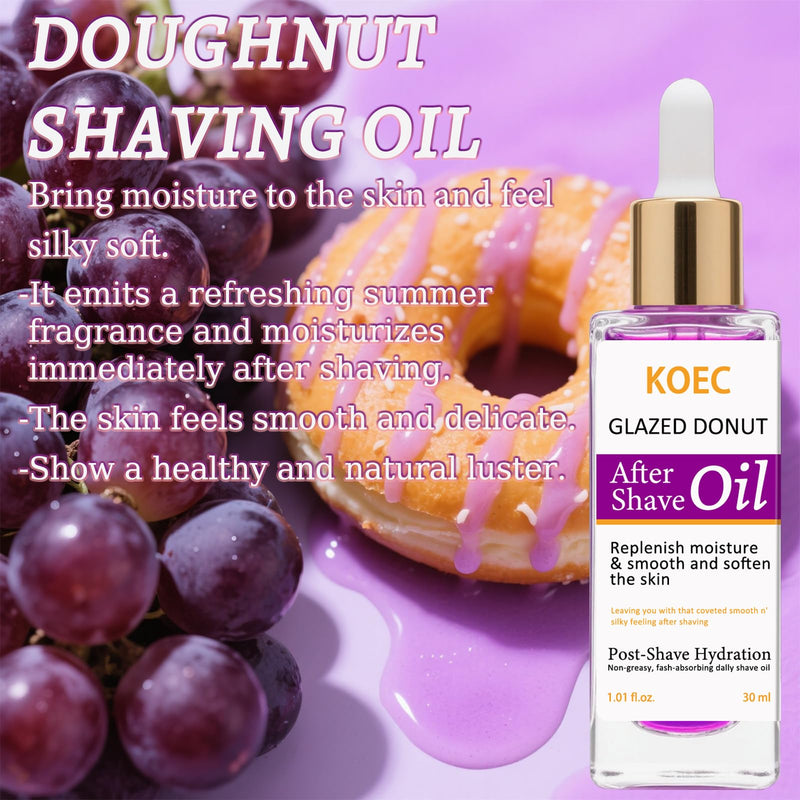[Australia] - After Shave Oil & Skin Recovery Serum – Soothing Post Hair Removal Treatment with Coco Cloud & Jelly Booster – Brightening, Hydrating & Prevents Irritation – 4 Scents – 1.01 oz (01) 