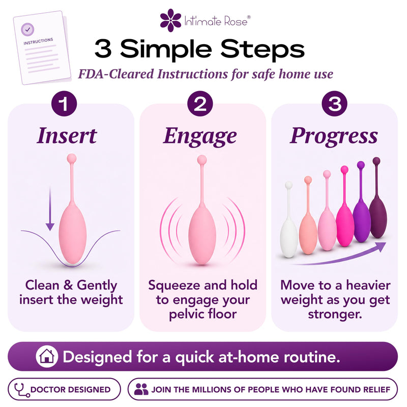 Kegel Exercise System - Pelvic Floor Exercises, Kegel Balls Weights | Set of 6 Premium Silicone Kegel Exercise Weights & Control with Training Kit for Women: Beginners & Advanced (Pack of 1) Basic Kegel Set