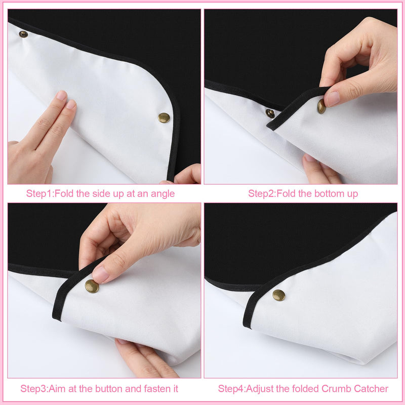 [Australia] - SATINIOR 6 Pieces Adult Bibs for Women Washable Reusable Clothing Protector with Crumb Catcher Beautiful Pattern Bibs Necklace Style 