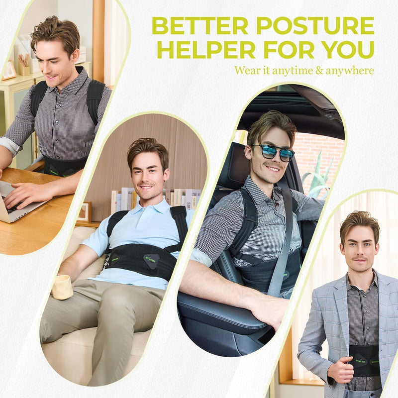 [Australia] - Posture Corrector for Women and Men, Adjustable Upper Back Brace for Posture Hunchback Support and Providing Pain Relief from Neck, Shoulder, and Upper Back (1, Large/XL) 1 