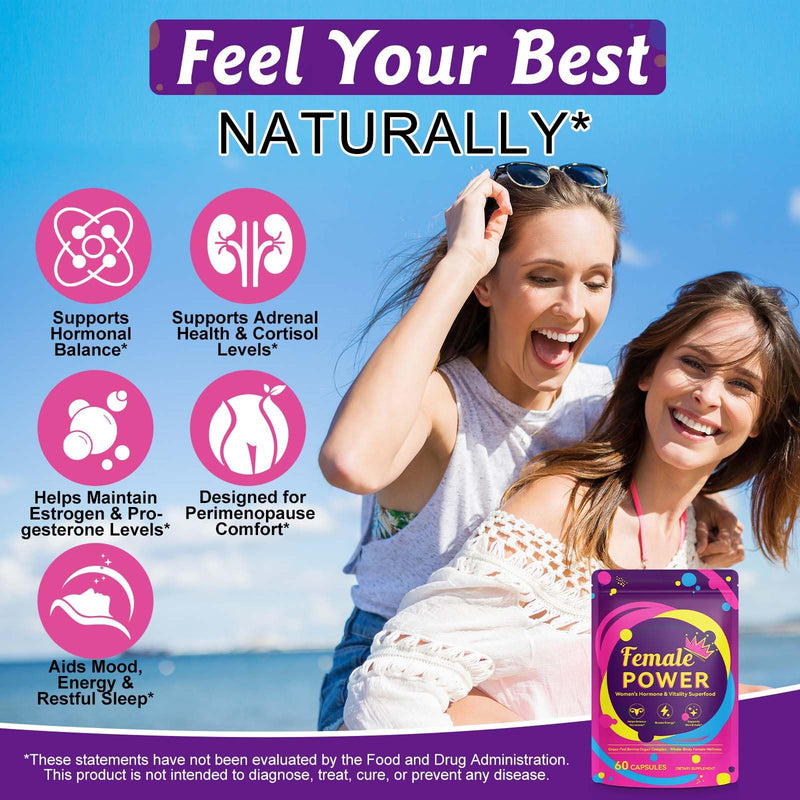 Beef Organ Complex Supplement for Women Hormones Balance, Ovarian Support, Menstrual Cycle, Supports Energy, Mood & Sleep Support, Skin & Nails Health, 60 Capsules