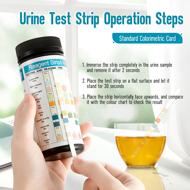 [Australia] - Urine Test Strips URS 10-in-1,10 Parameters UTI Test Strips,Ketone Test Strips,Urine Test Strips for Nitrite, Bilirubin, pH, Protein,UTI, More,100 CT Urine Test Strips for Urinalysis. 