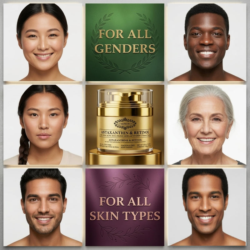 LUMINORIA+ | K-Beauty Inspired Retinol Face Cream with Astaxanthin & Hyaluronic Acid | Hydrating & Brightening Face Moisturizer for Fine Lines, Dark Spots & Uneven Skin Tone | 50 g / 1.76 oz