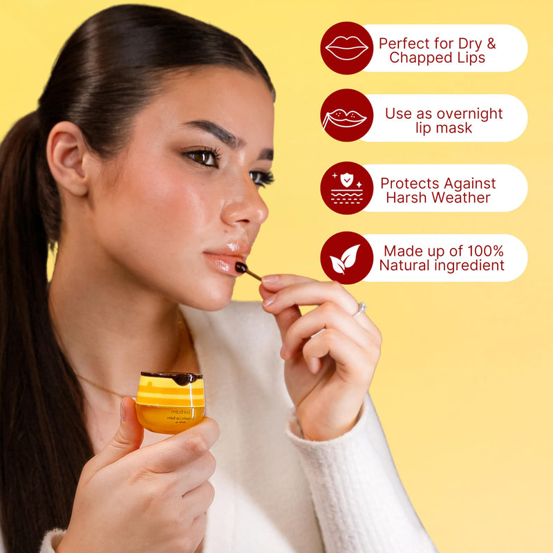 Original My Bee Balm Lip Balm – Propolis Hydrating Balm – Pot for Dry, Chapped & Cracked Lips – Deeply Moisturizes & Hydrates Lips with Organic Beeswax & Vitamin E Watermelon, Honey, Strawberry 1 Count (Pack of 1)