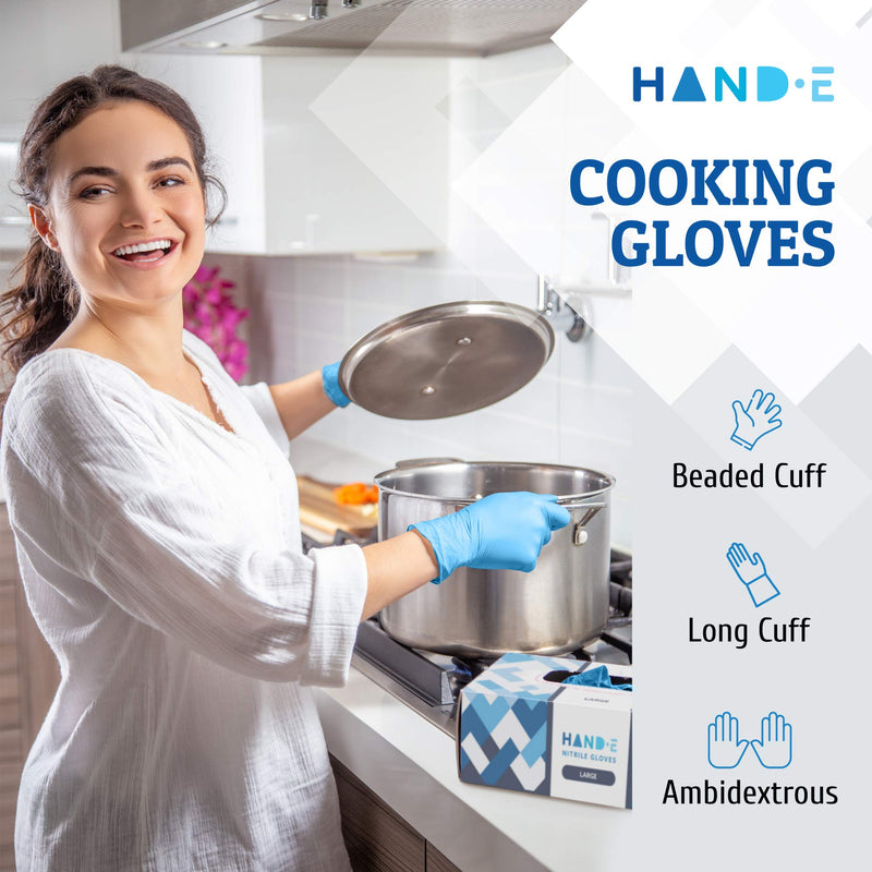[Australia] - Blue Nitrile Disposable Gloves Medium | 100-Pack | Latex-Free for Medical, Surgical, Cleaning, Food Prep, Cooking, Tattoo, Hair Dye, Mechanics Non-Rubber Non-Plastic 