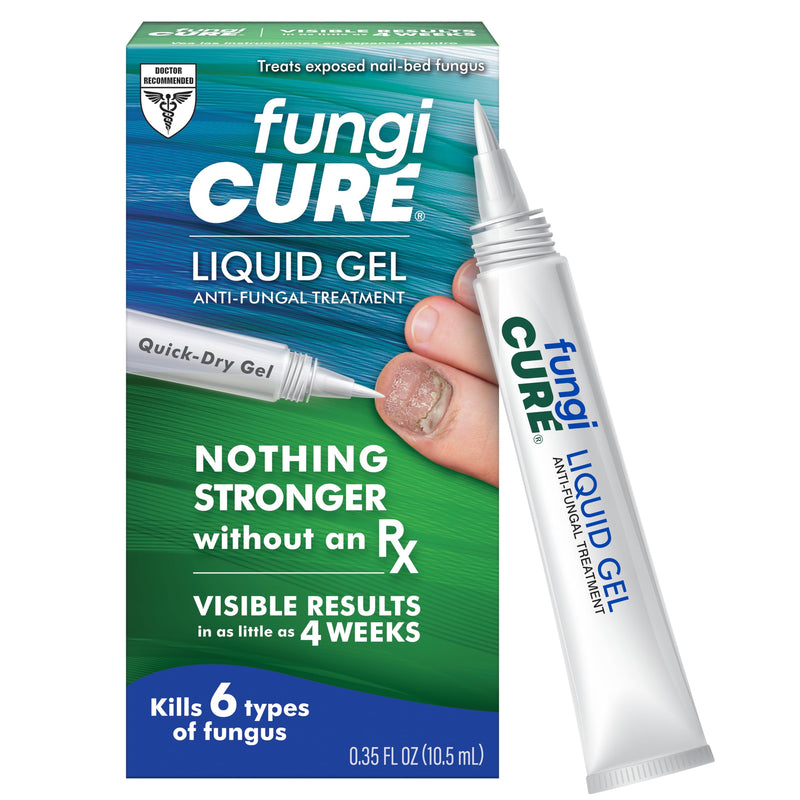 FUNGICURE Medicated Liquid Gel - Maximum Strength 0.35 Fluid Ounce | Cures fungal infections & kills 6 types of fungus. Clinically proven clotrimazole 1%. Easy, precise, no-mess application.