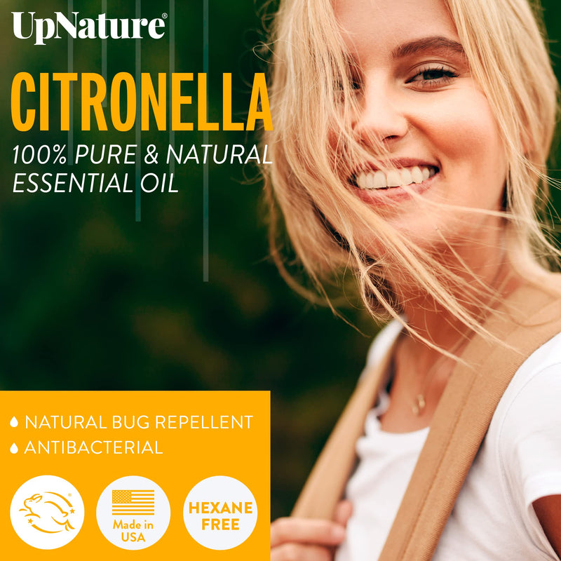 [Australia] - UpNature Citronella Essential Oil 4oz – 100% Pure Citronella Oil for Natural Mosquito Repellent Spray & Soap 4.00 Fl Oz (Pack of 1) 
